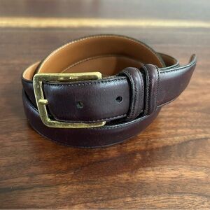 Allen Edmonds Brown Burnished Calf Leather Belt Size 42